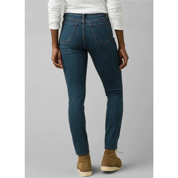 NWT prAna Womens Sienna True Blue Skinny Stretch Organic Blend Jean 8/29 Regular - Picture 2 of 4